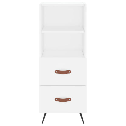 Credenza Bianca 34,5x34x90 cm in Legno Multistrato - homemem39