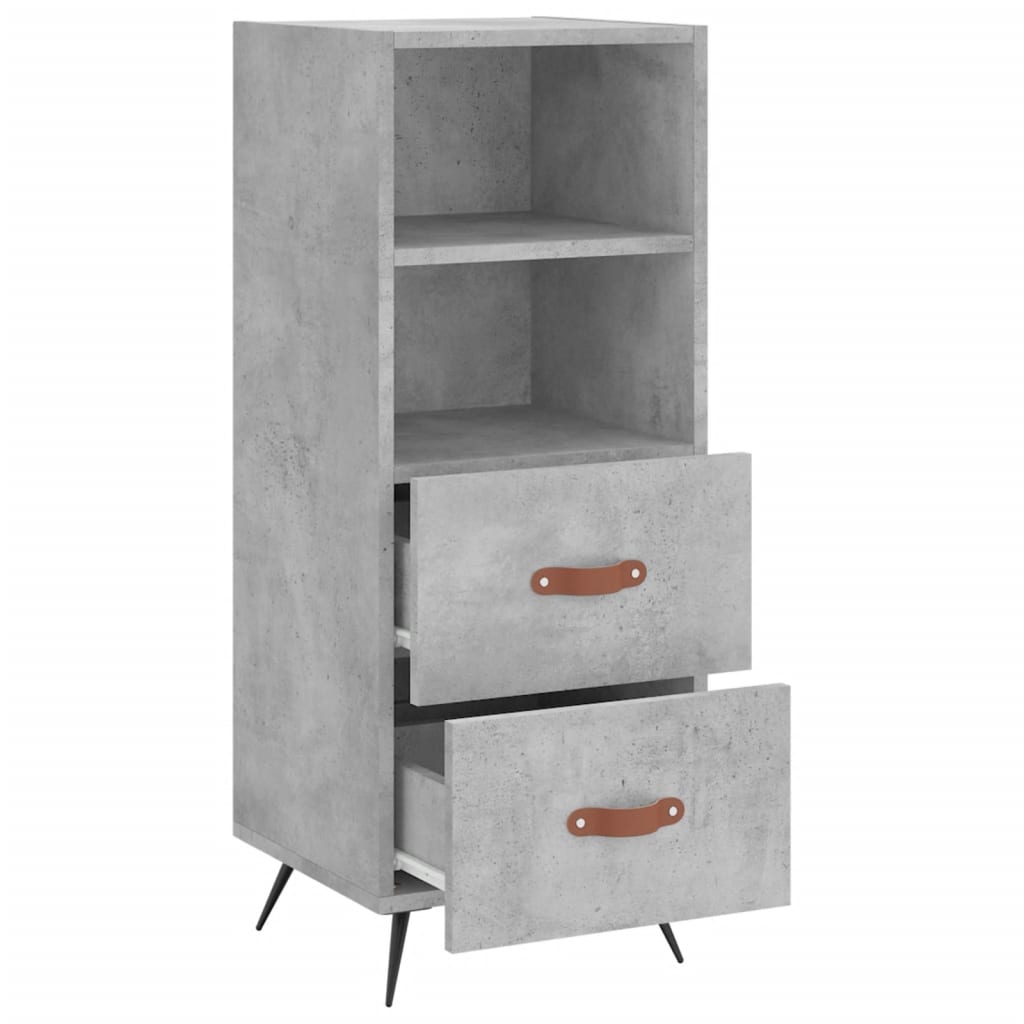 Credenza Grigio Cemento 34,5x34x90 cm in Legno Multistrato - homemem39