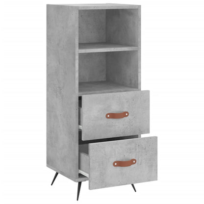 Credenza Grigio Cemento 34,5x34x90 cm in Legno Multistrato - homemem39