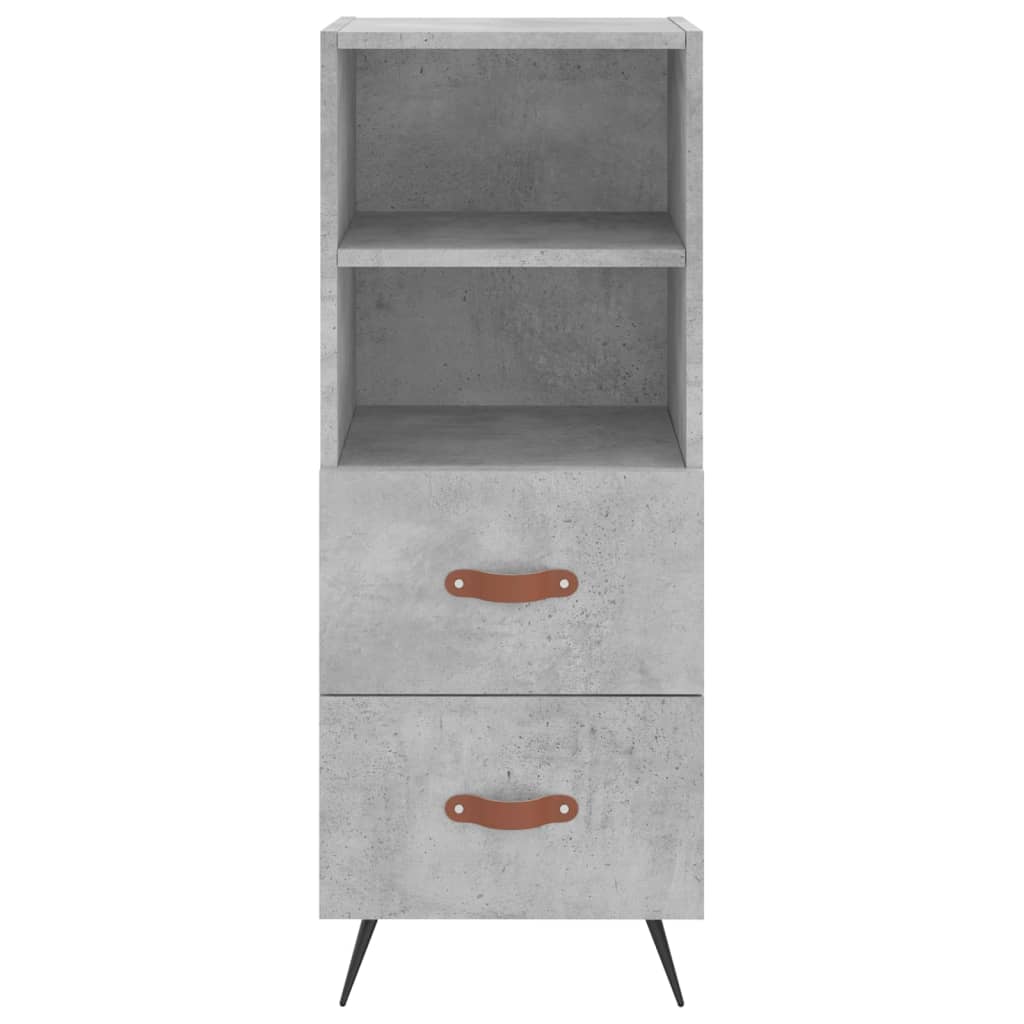 Credenza Grigio Cemento 34,5x34x90 cm in Legno Multistrato - homemem39