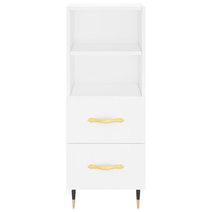 Credenza Bianca 34,5x34x90 cm in Legno Multistrato