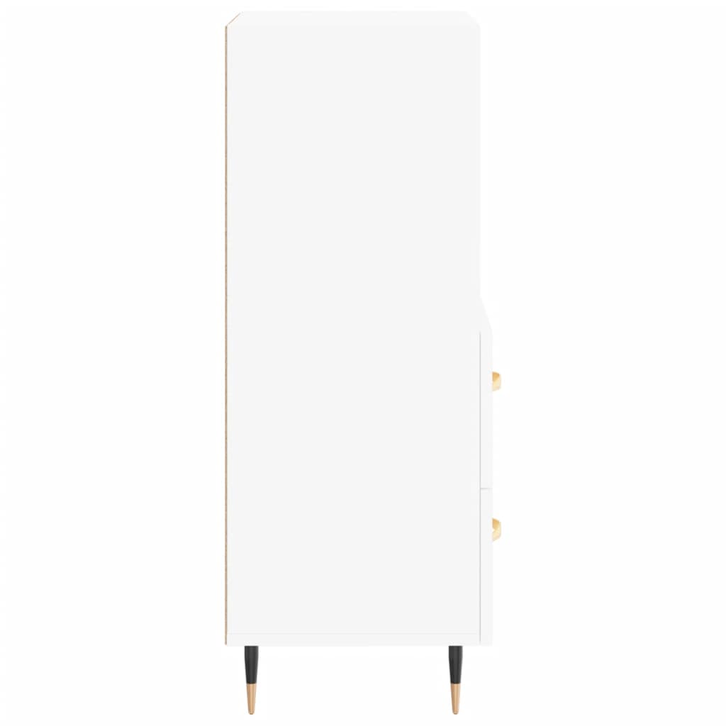 Credenza Bianca 34,5x34x90 cm in Legno Multistrato