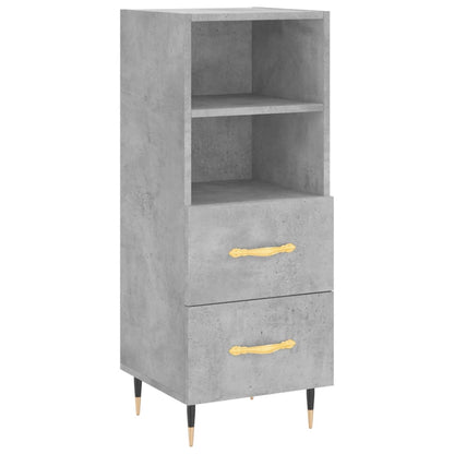 Credenza Grigio Cemento 34,5x34x90 cm in Legno Multistrato - homemem39