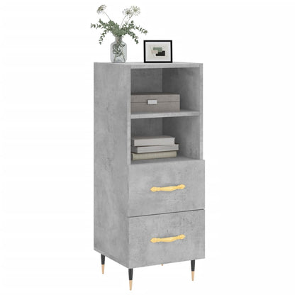 Credenza Grigio Cemento 34,5x34x90 cm in Legno Multistrato - homemem39