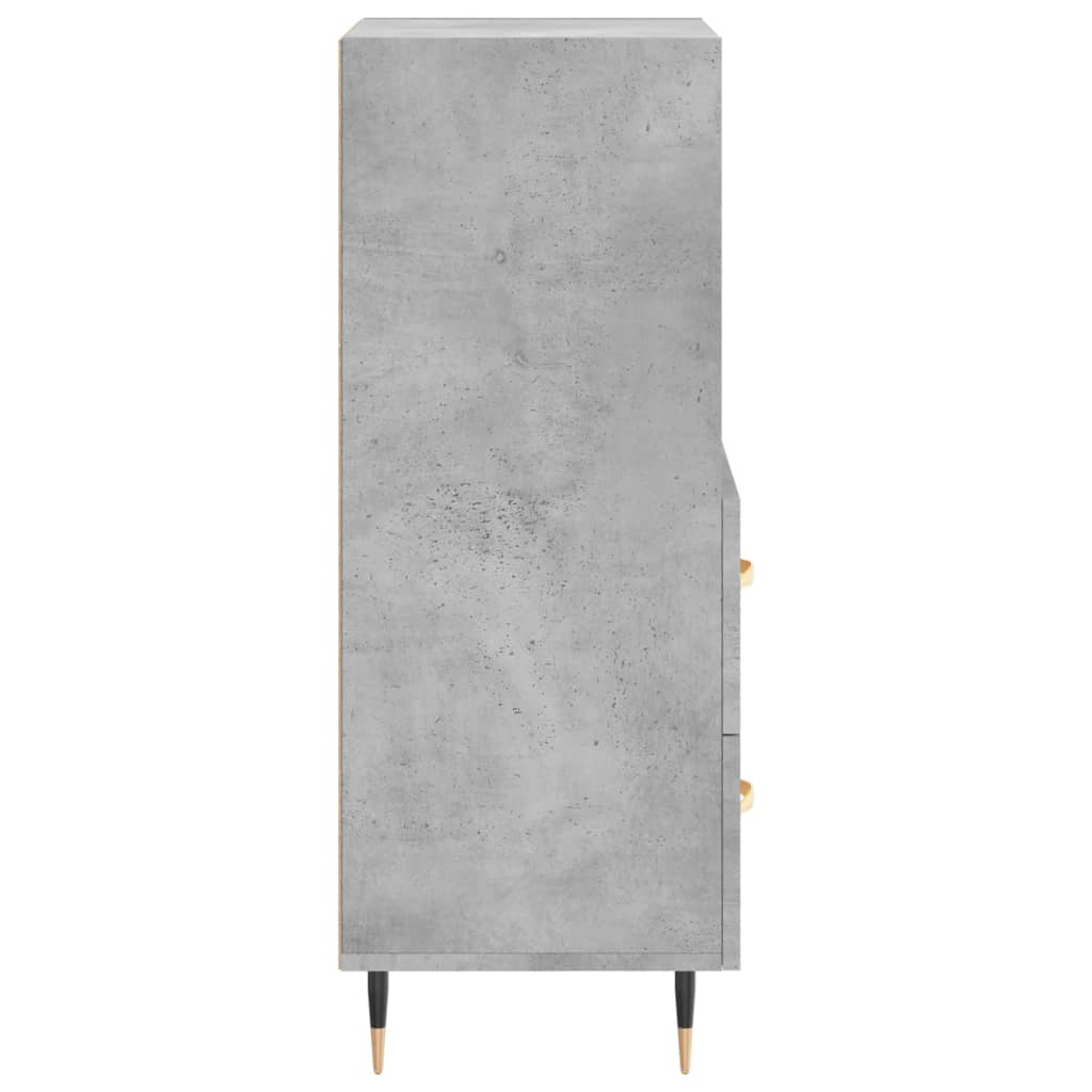 Credenza Grigio Cemento 34,5x34x90 cm in Legno Multistrato - homemem39