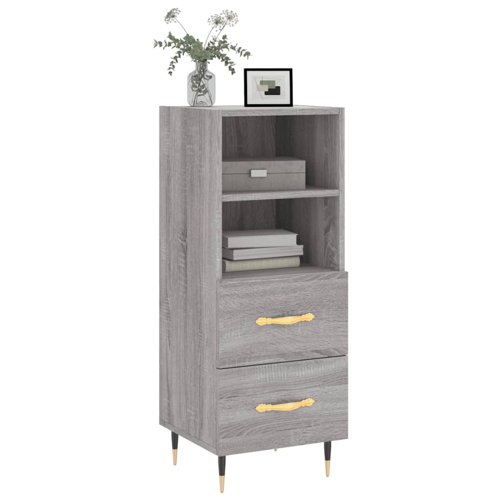 Credenza Grigio Sonoma 34,5x34x90 cm in Legno Multistrato