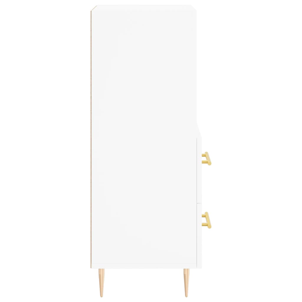 Credenza Bianca 34,5x34x90 cm in Legno Multistrato - homemem39