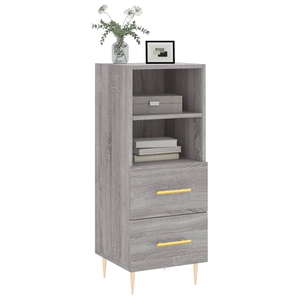 Credenza Grigio Sonoma 34,5x34x90 cm in Legno Multistrato - homemem39