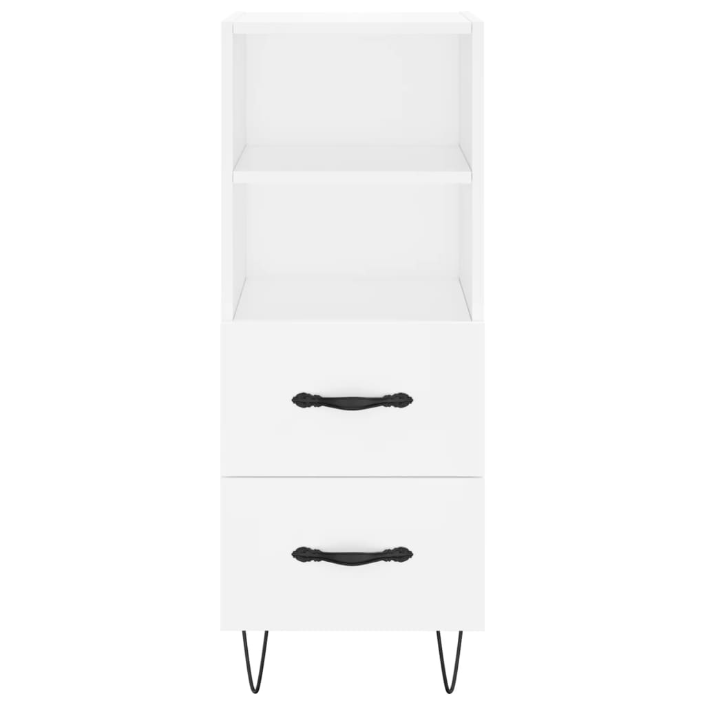 Credenza Bianca 34,5x34x90 cm in Legno Multistrato - homemem39