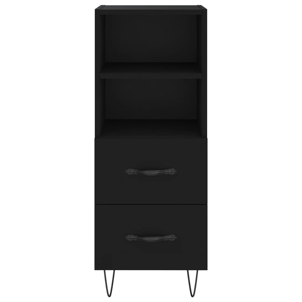 Credenza Nero 34,5x34x90 cm in Legno Multistrato - homemem39