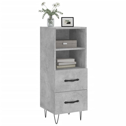 Credenza Grigio Cemento 34,5x34x90 cm in Legno Multistrato - homemem39