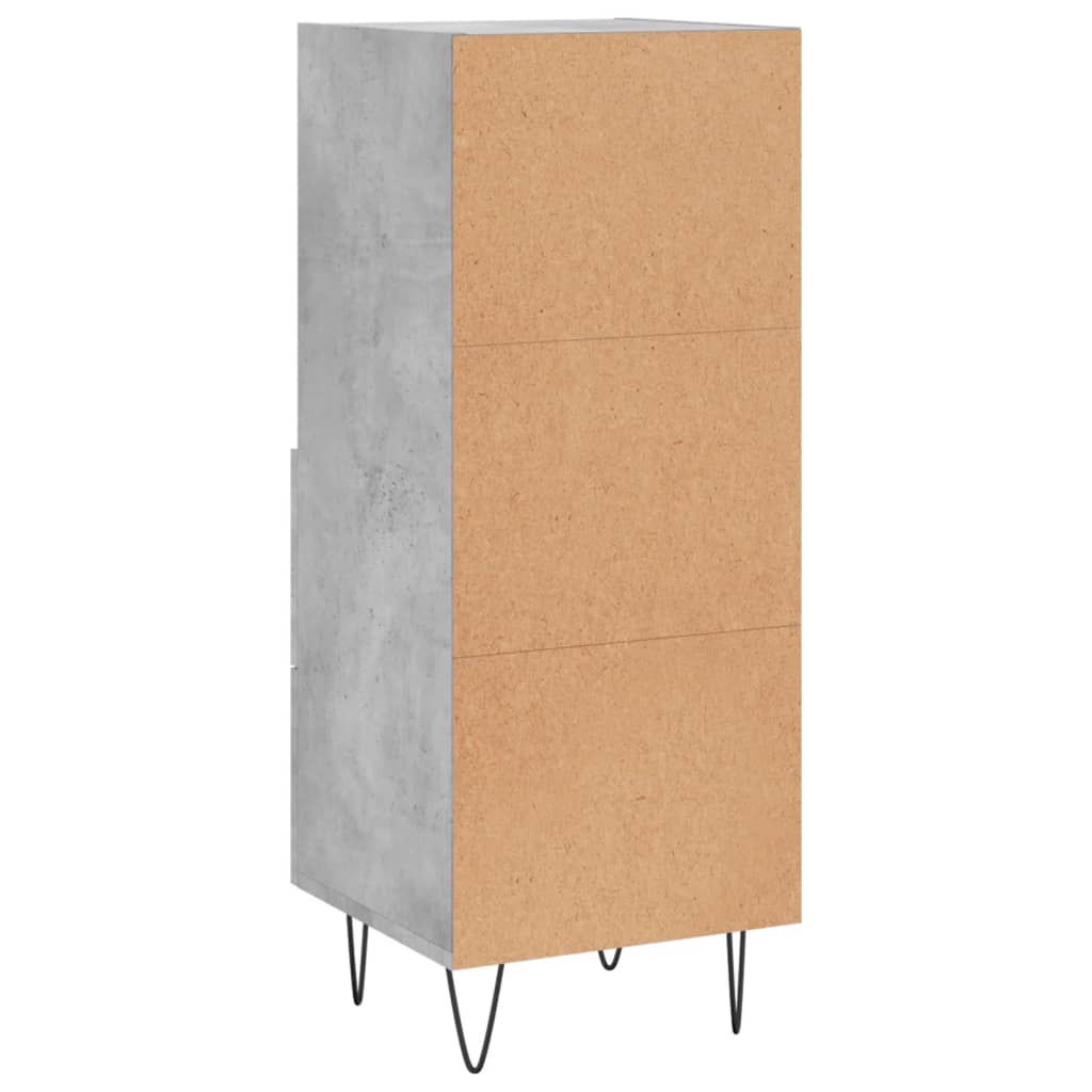 Credenza Grigio Cemento 34,5x34x90 cm in Legno Multistrato - homemem39