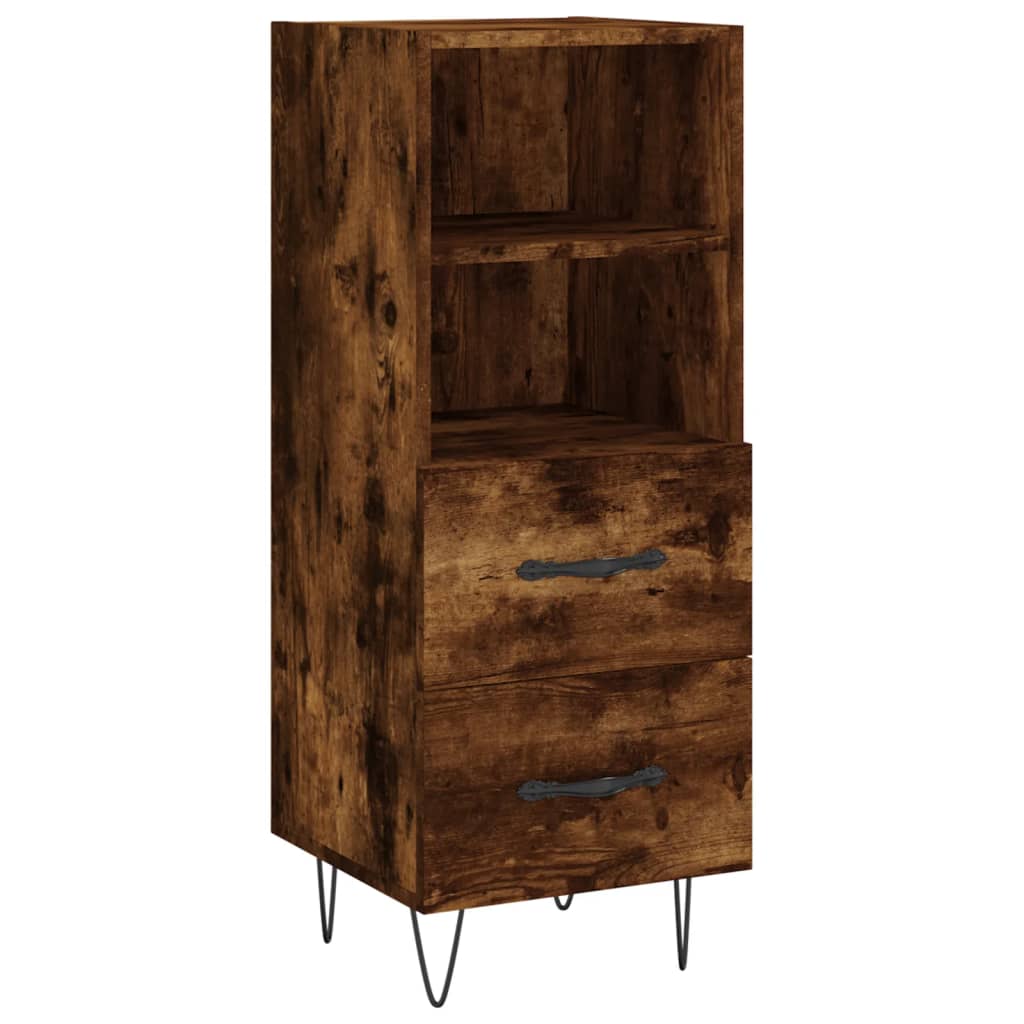 Credenza Rovere Fumo 34,5x34x90 cm in Legno Multistrato - homemem39