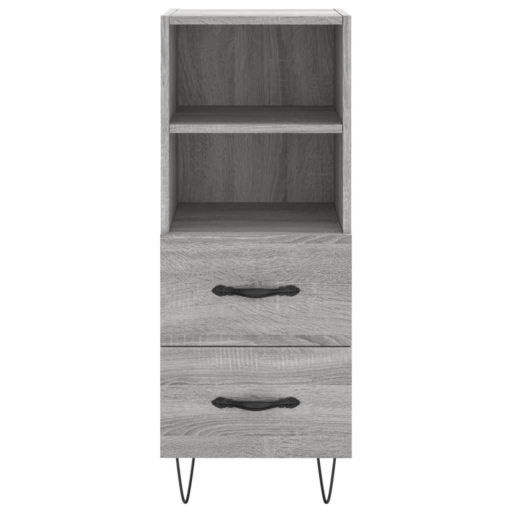 Credenza Grigio Sonoma 34,5x34x90 cm in Legno Multistrato - homemem39