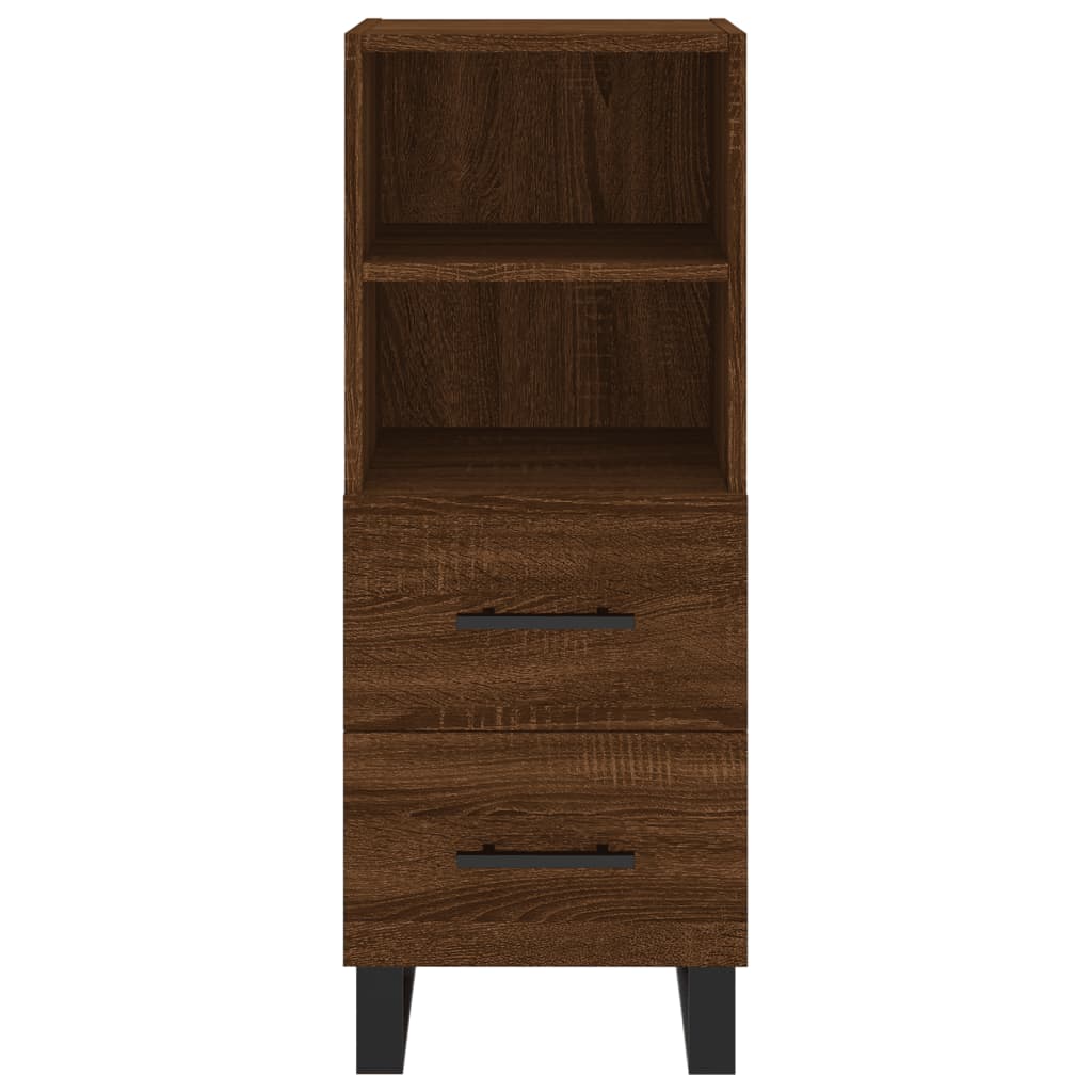 Credenza Rovere Marrone 34,5x34x90 cm in Legno Multistrato - homemem39