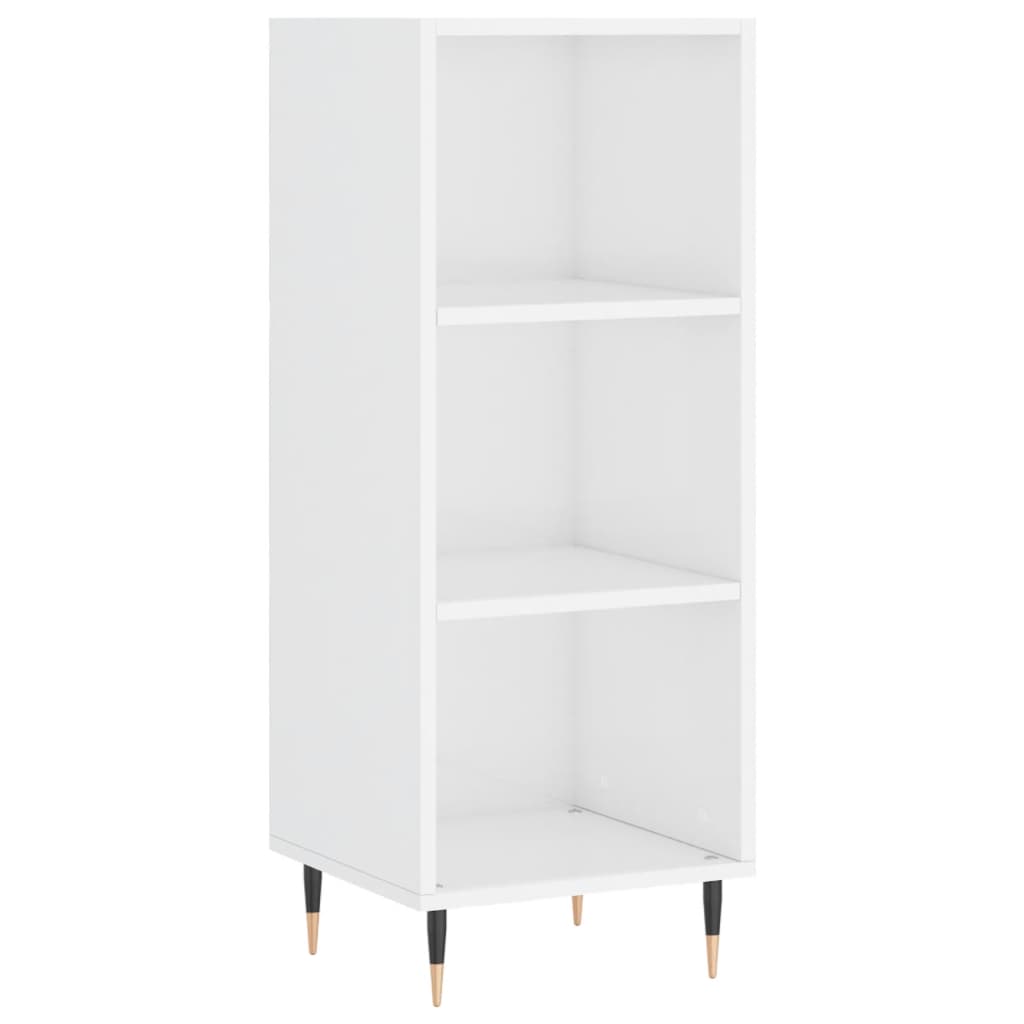 Credenza Bianco Lucido 34,5x32,5x90 cm in Legno Multistrato | homemem39
