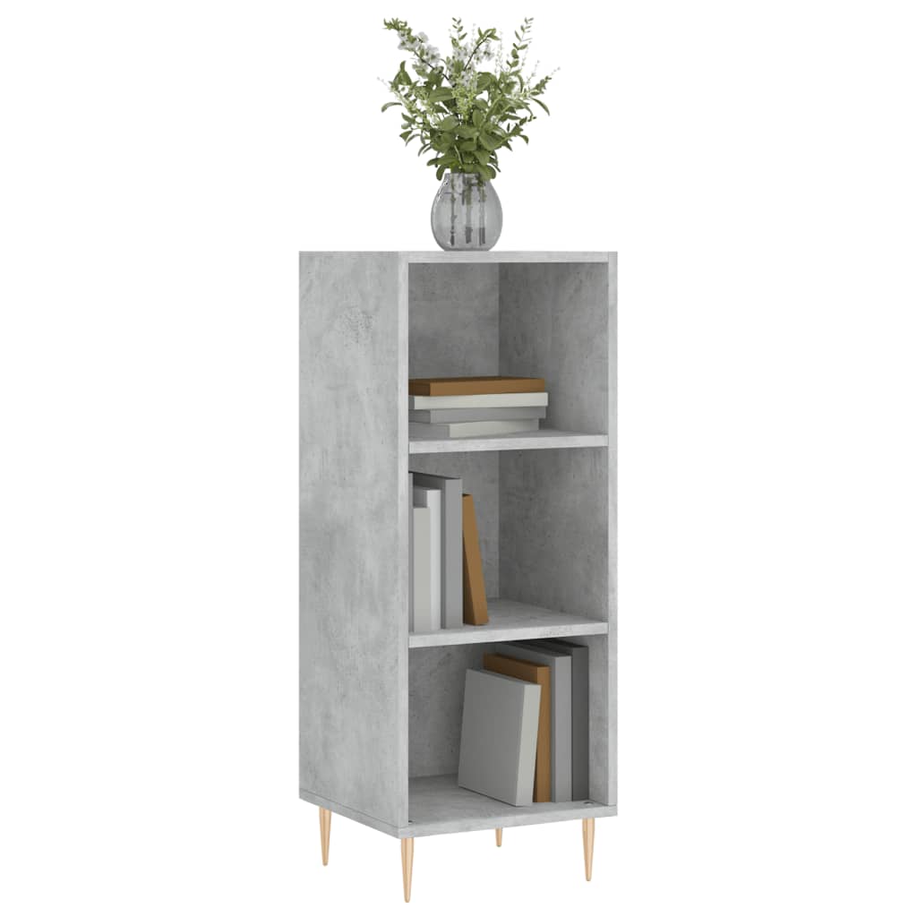 Credenza Grigio Cemento 34,5x32,5x90 cm in Legno Multistrato | homemem39