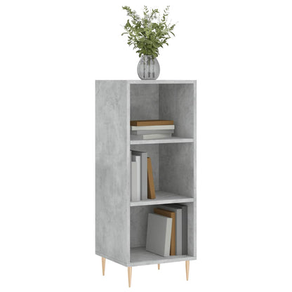 Credenza Grigio Cemento 34,5x32,5x90 cm in Legno Multistrato | homemem39