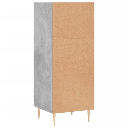 Credenza Grigio Cemento 34,5x32,5x90 cm in Legno Multistrato | homemem39
