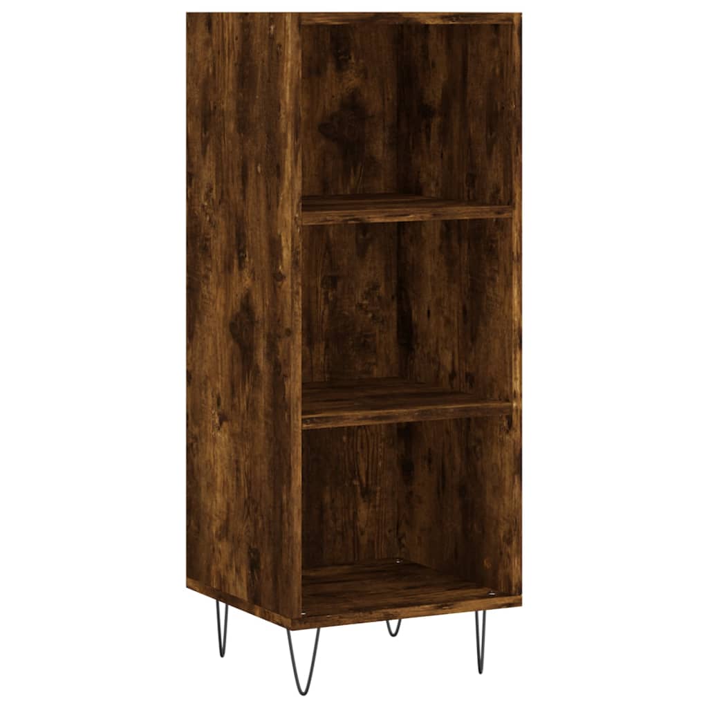 Credenza Rovere Fumo 34,5x32,5x90 cm in Legno Multistrato | homemem39