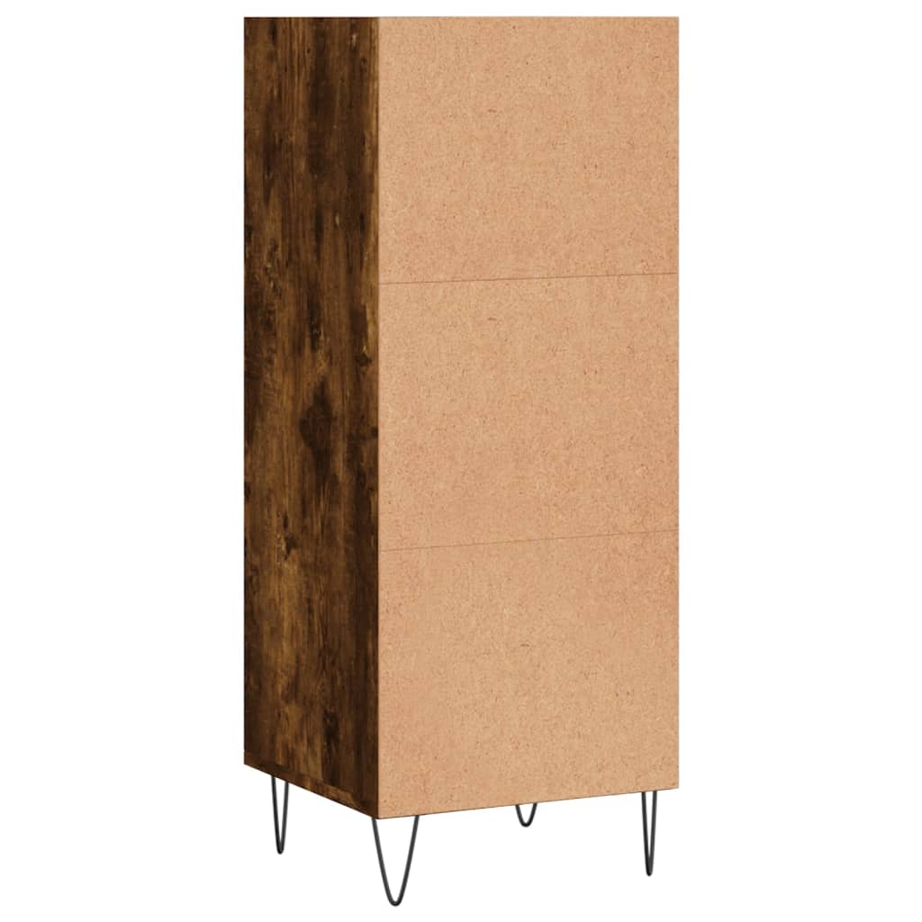 Credenza Rovere Fumo 34,5x32,5x90 cm in Legno Multistrato | homemem39
