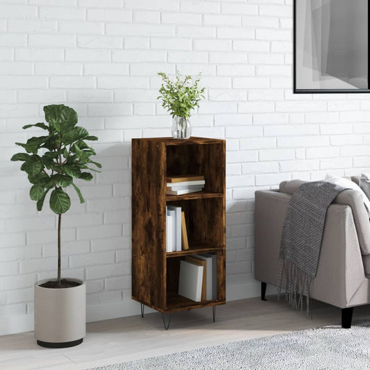Credenza Rovere Fumo 34,5x32,5x90 cm in Legno Multistrato | homemem39