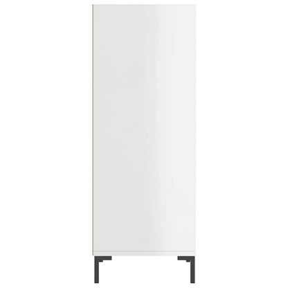 Credenza Bianco Lucido 34,5x32,5x90 cm in Legno Multistrato - homemem39