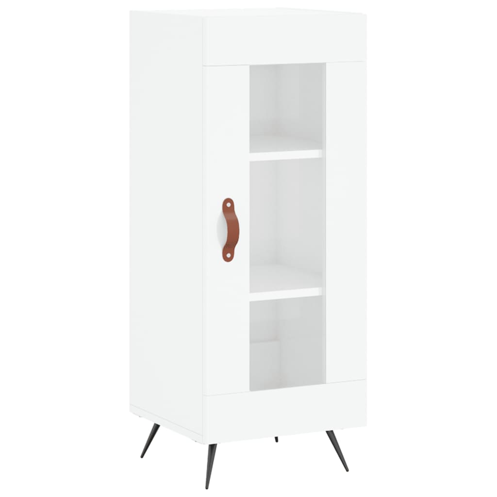 Credenza Bianco Lucido 34,5x34x90 cm in Legno Multistrato - homemem39