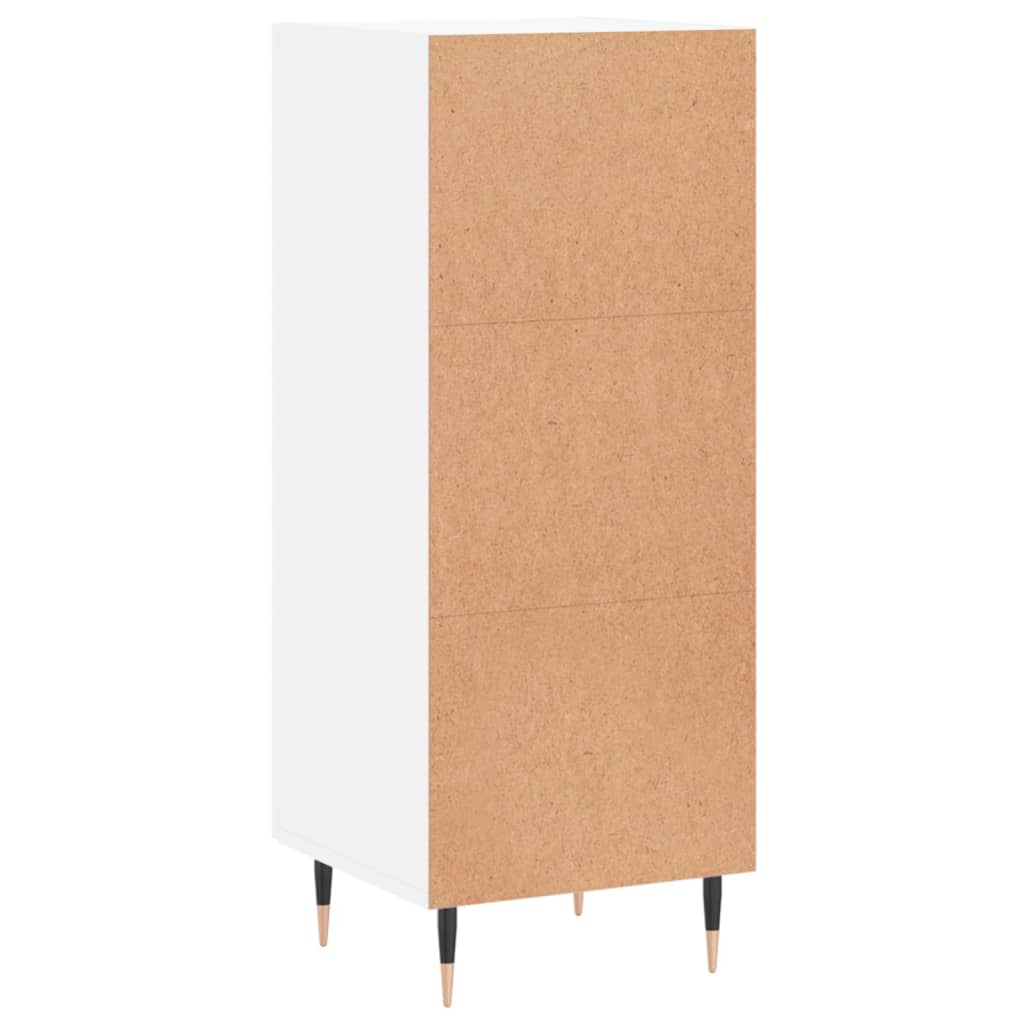 Credenza Bianco Lucido 34,5x34x90 cm in Legno Multistrato - homemem39