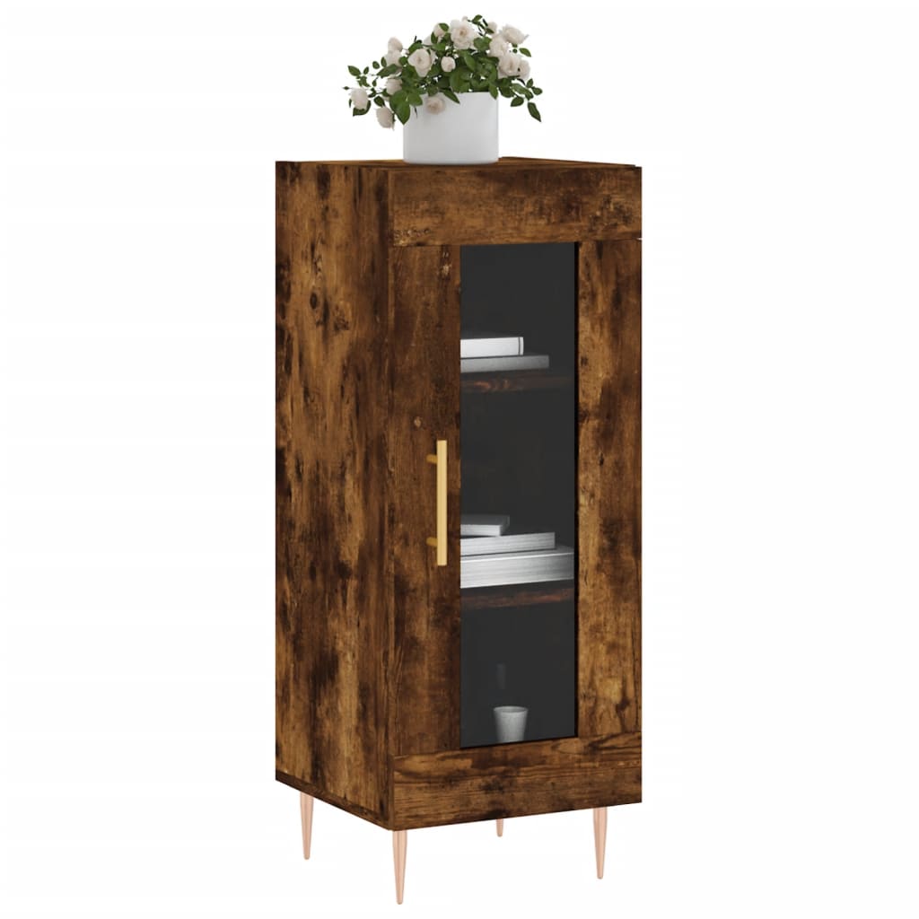 Credenza Rovere Fumo 34,5x34x90 cm in Legno Multistrato - homemem39