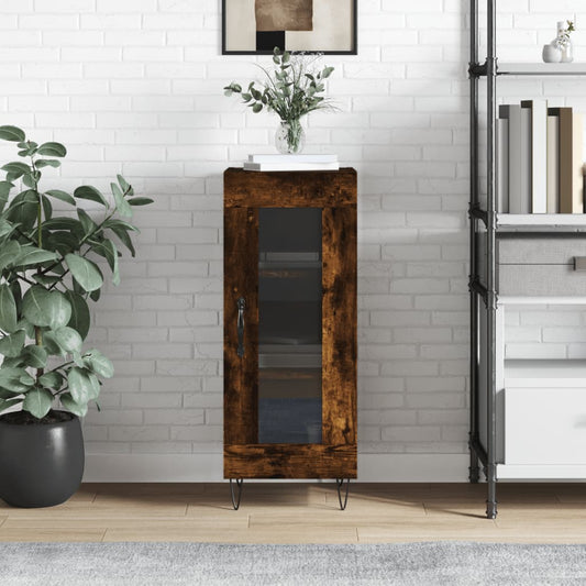 Credenza Rovere Fumo 34,5x34x90 cm in Legno Multistrato - homemem39