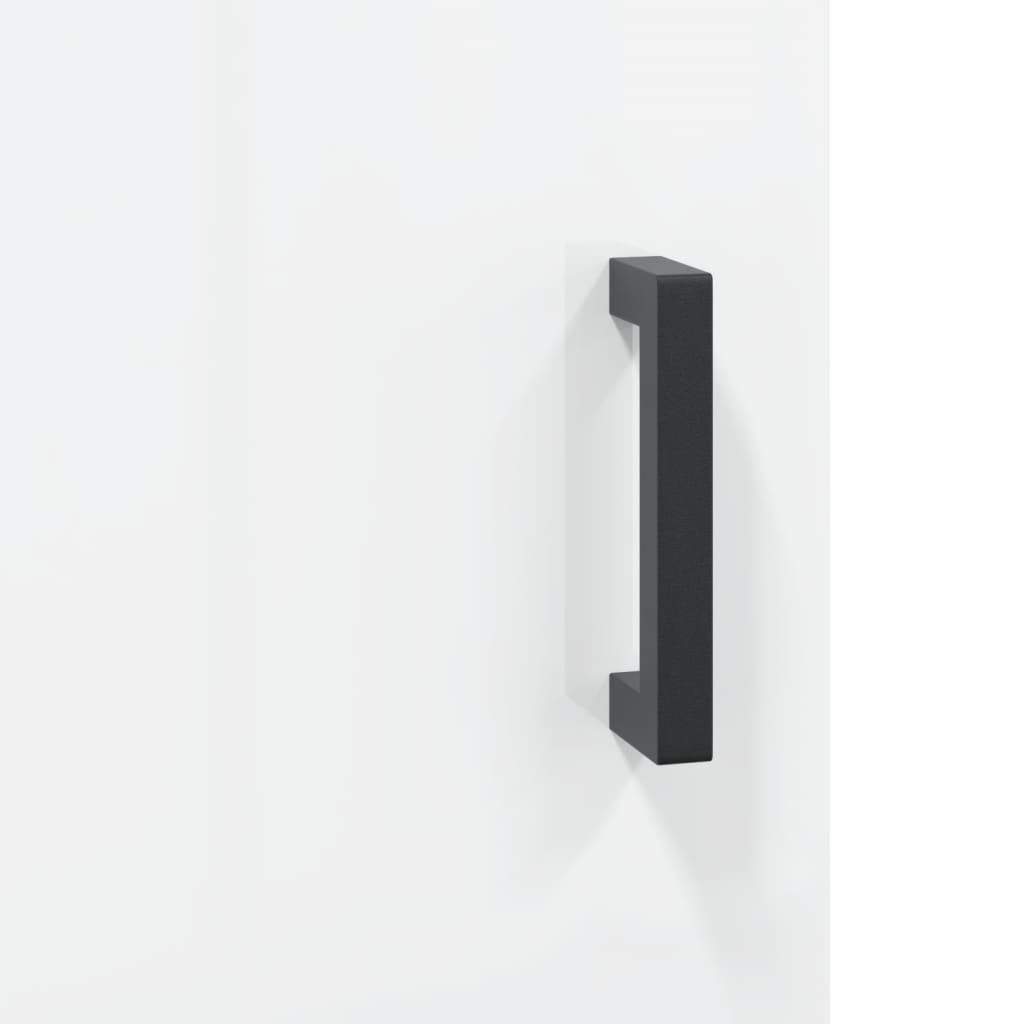 Credenza Bianco Lucido 34,5x34x90 cm in Legno Multistrato - homemem39