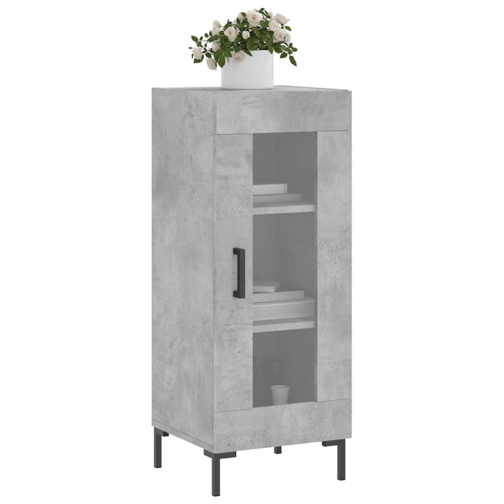 Credenza Grigio Cemento 34,5x34x90 cm in Legno Multistrato - homemem39