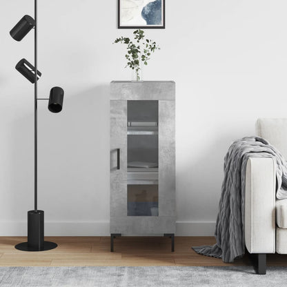 Credenza Grigio Cemento 34,5x34x90 cm in Legno Multistrato - homemem39