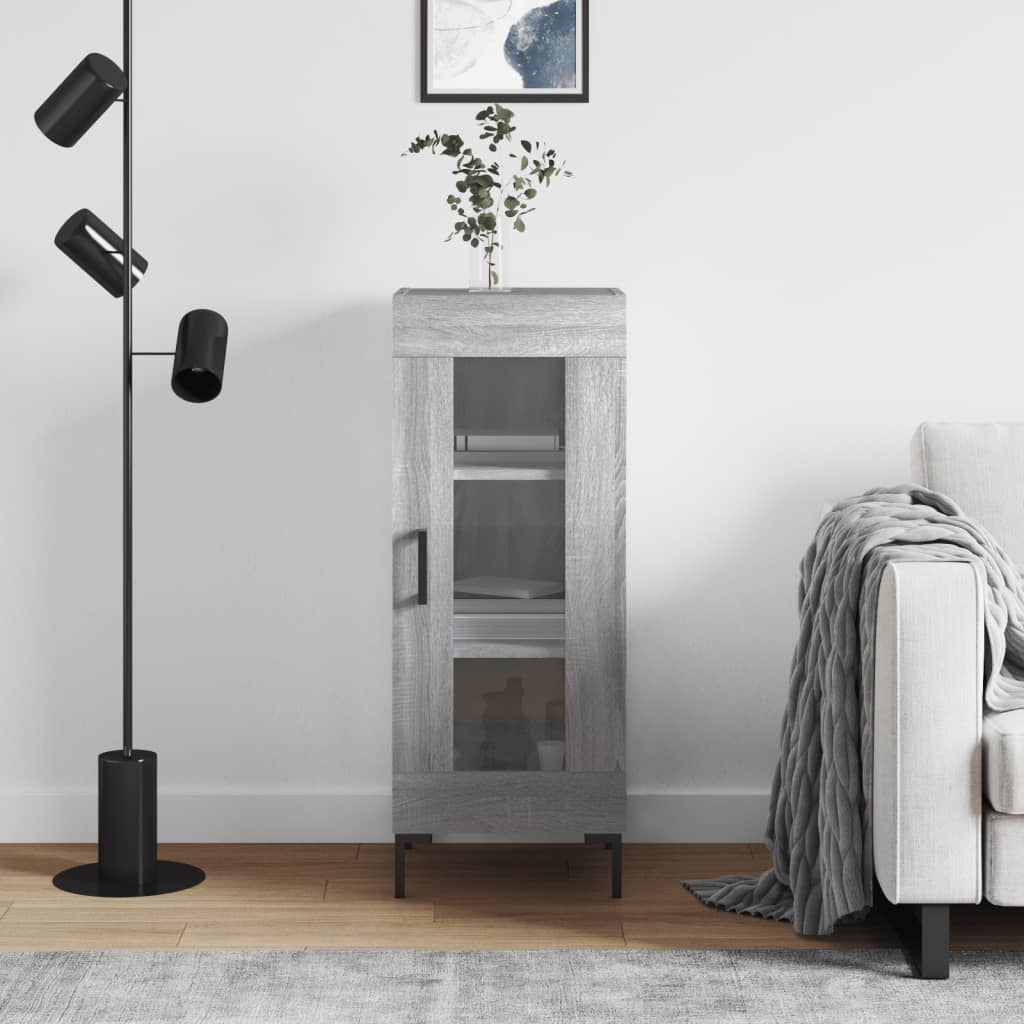 Credenza Grigio Sonoma 34,5x34x90 cm in Legno Multistrato - homemem39