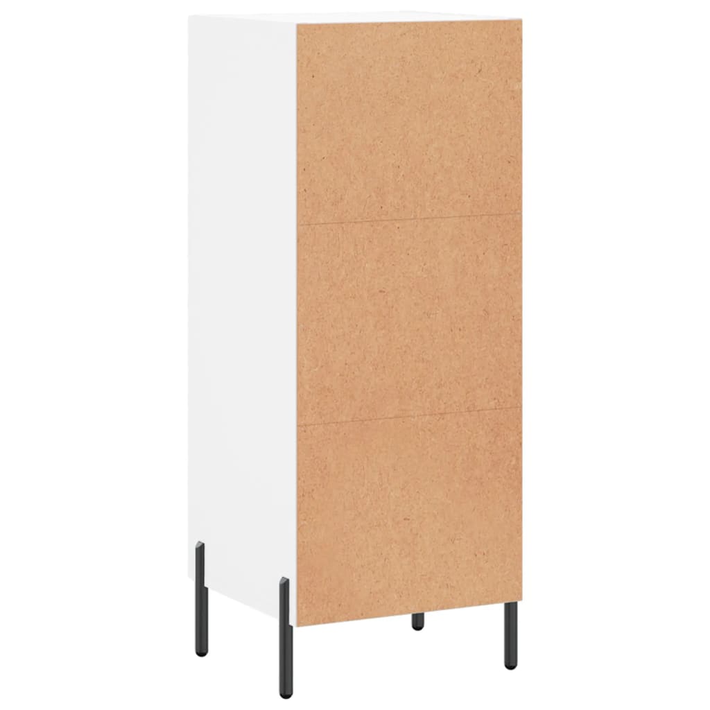 Credenza Bianca 34,5x34x90 cm in Legno Multistrato - homemem39