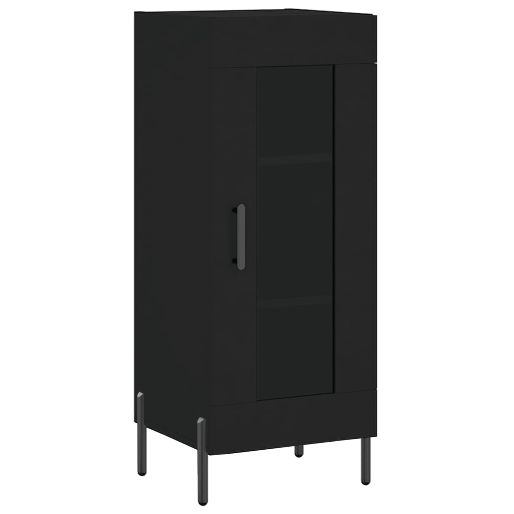 Credenza Nero 34,5x34x90 cm in Legno Multistrato - homemem39