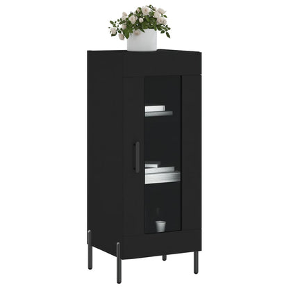 Credenza Nero 34,5x34x90 cm in Legno Multistrato - homemem39