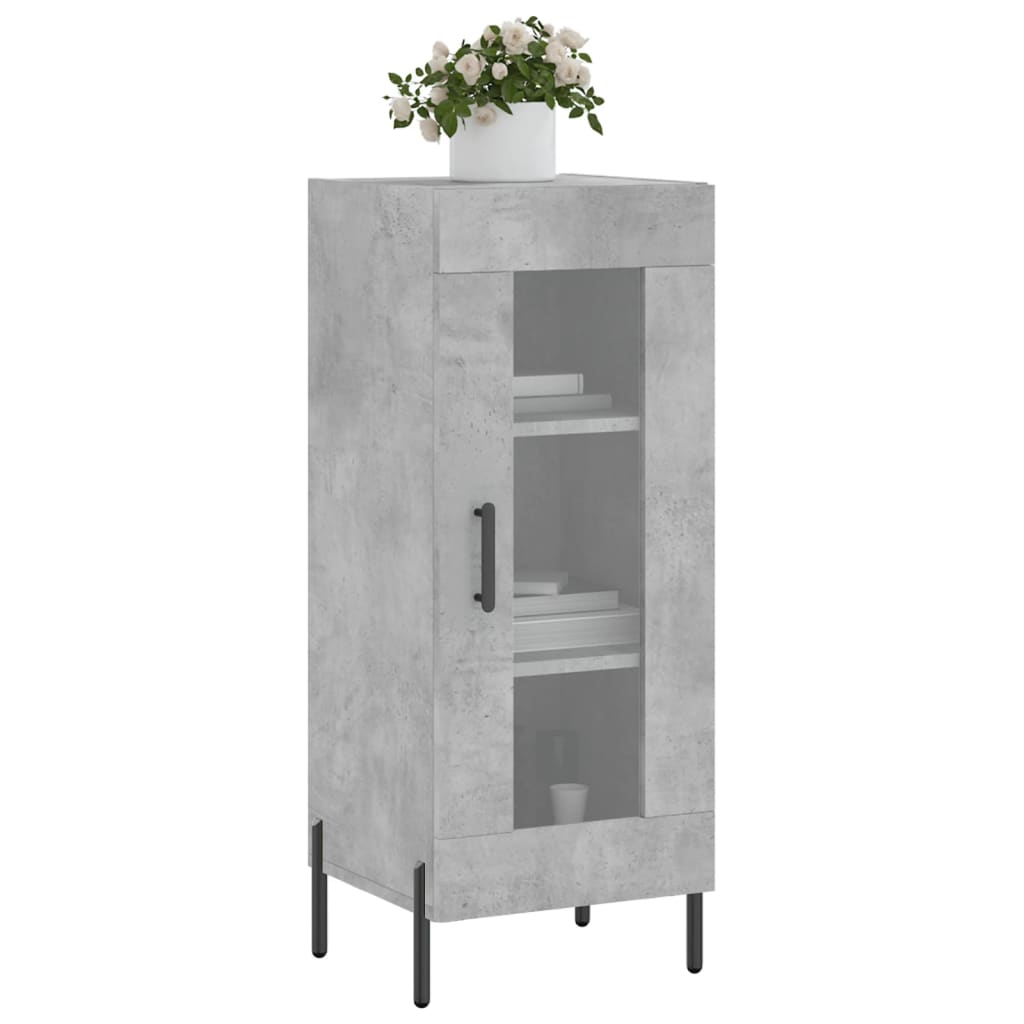 Credenza Grigio Cemento 34,5x34x90 cm in Legno Multistrato - homemem39