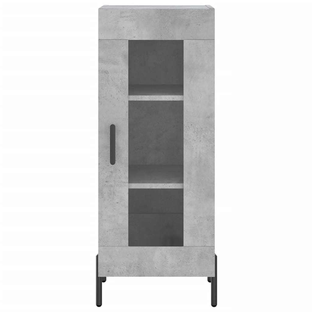 Credenza Grigio Cemento 34,5x34x90 cm in Legno Multistrato - homemem39