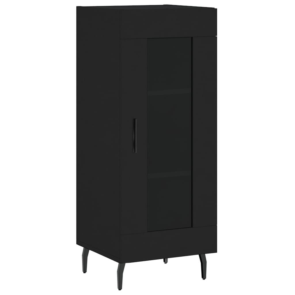 Credenza Nero 34,5x34x90 cm in Legno Multistrato - homemem39