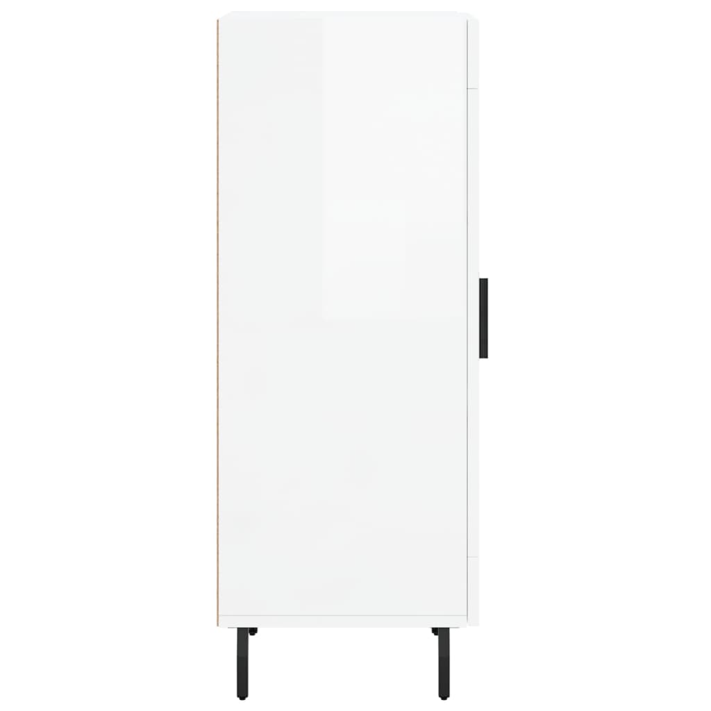 Credenza Bianco Lucido 34,5x34x90 cm in Legno Multistrato - homemem39