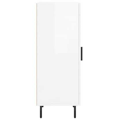 Credenza Bianco Lucido 34,5x34x90 cm in Legno Multistrato - homemem39