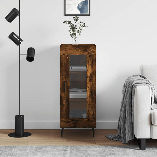 Credenza Rovere Fumo 34,5x34x90 cm in Legno Multistrato - homemem39