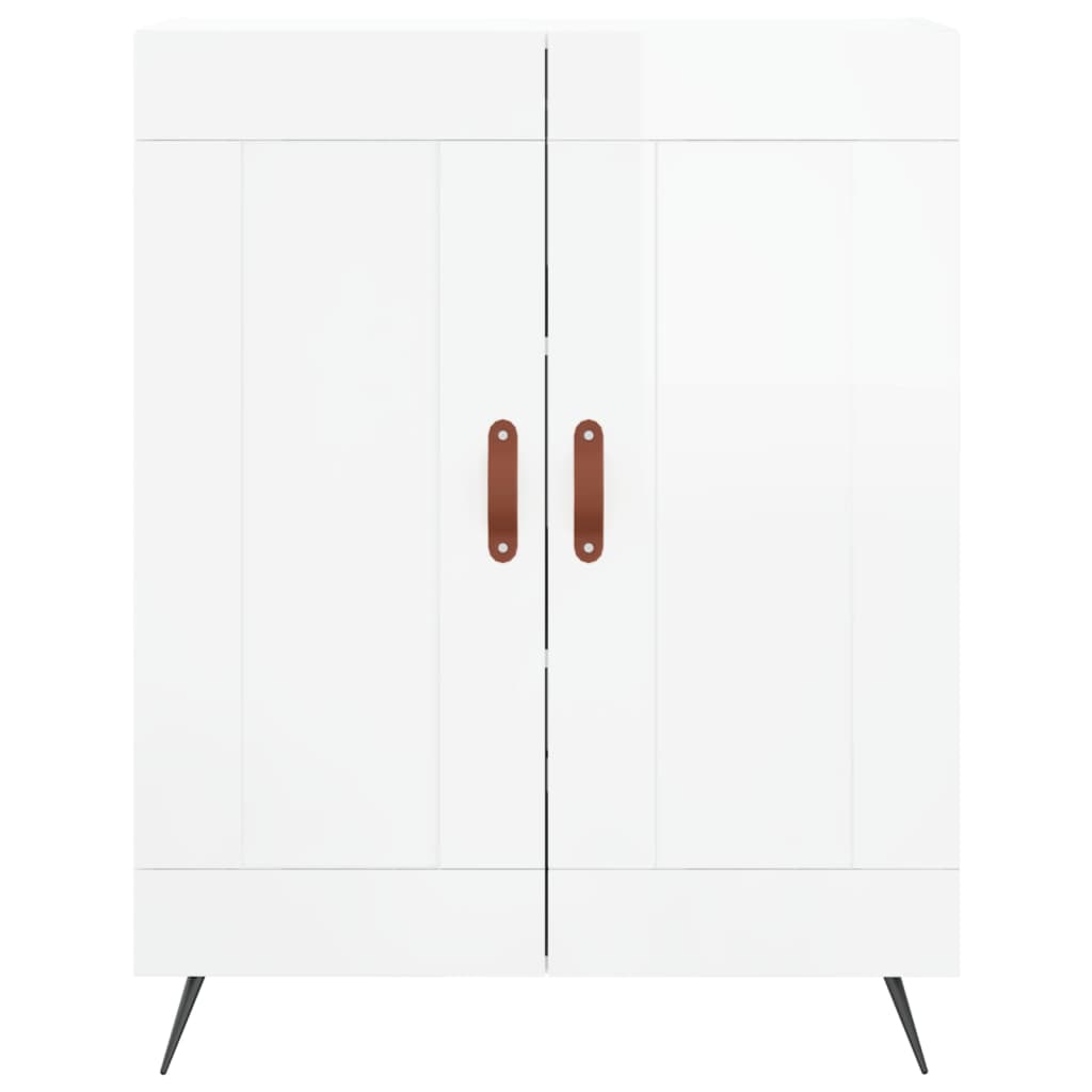 Credenza 69,5x34x90 cm in Legno Multistrato Bianco Lucido - homemem39