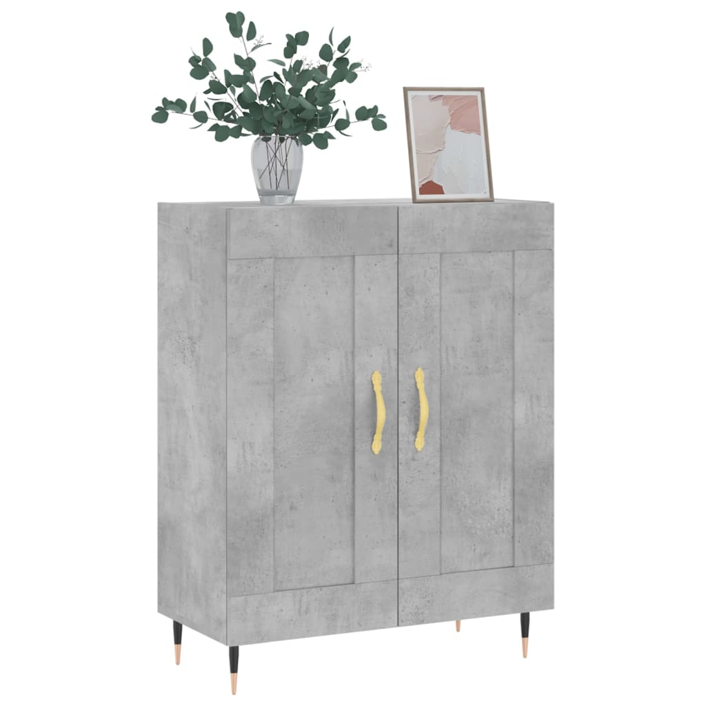 Credenza Grigio Cemento 69,5x34x90 cm in Legno Multistrato