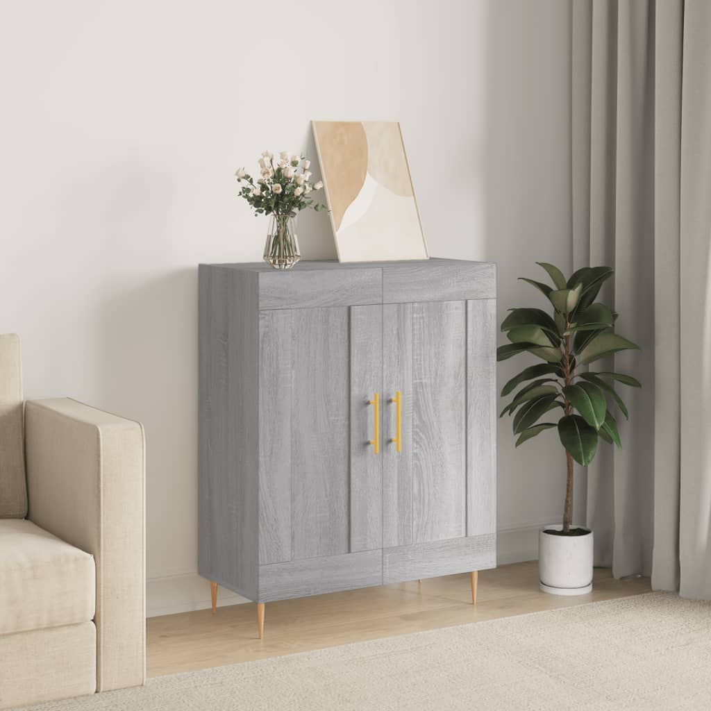Credenza Grigio Sonoma 69,5x34x90 cm in Legno Multistrato - homemem39