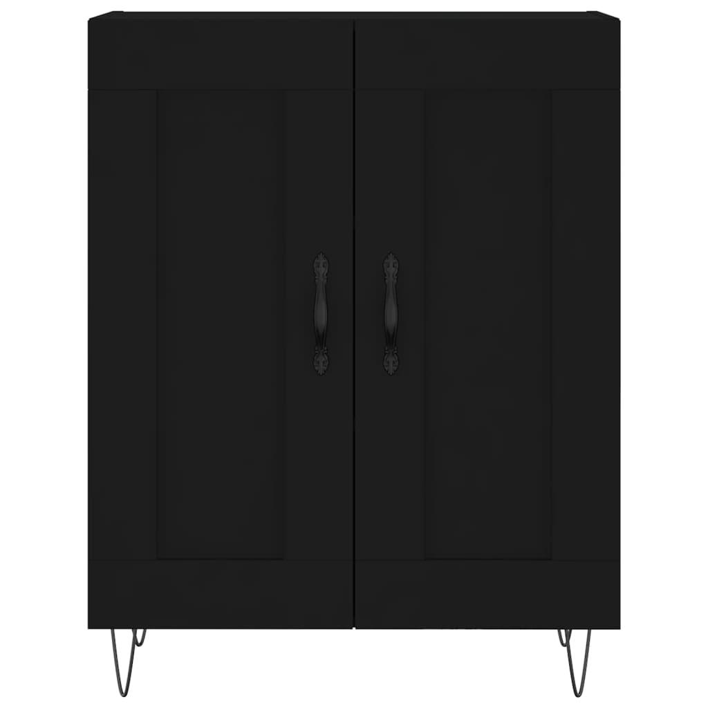 Credenza Nera 69,5x34x90 cm in Legno Multistrato - homemem39