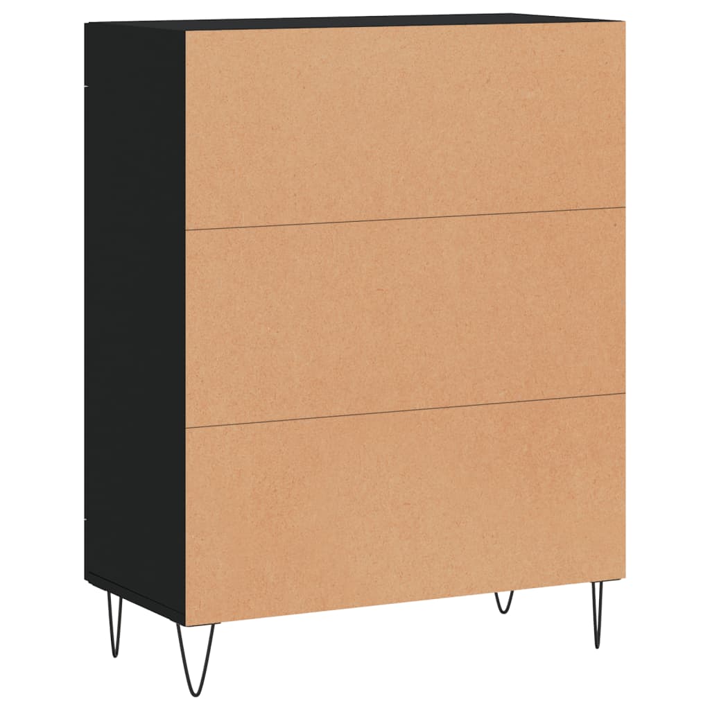 Credenza Nera 69,5x34x90 cm in Legno Multistrato - homemem39