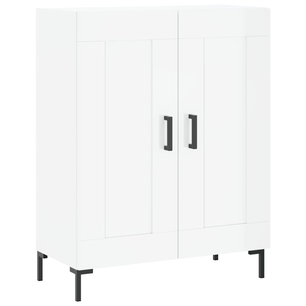 Credenza 69,5x34x90 cm in Legno Multistrato Bianco Lucido - homemem39